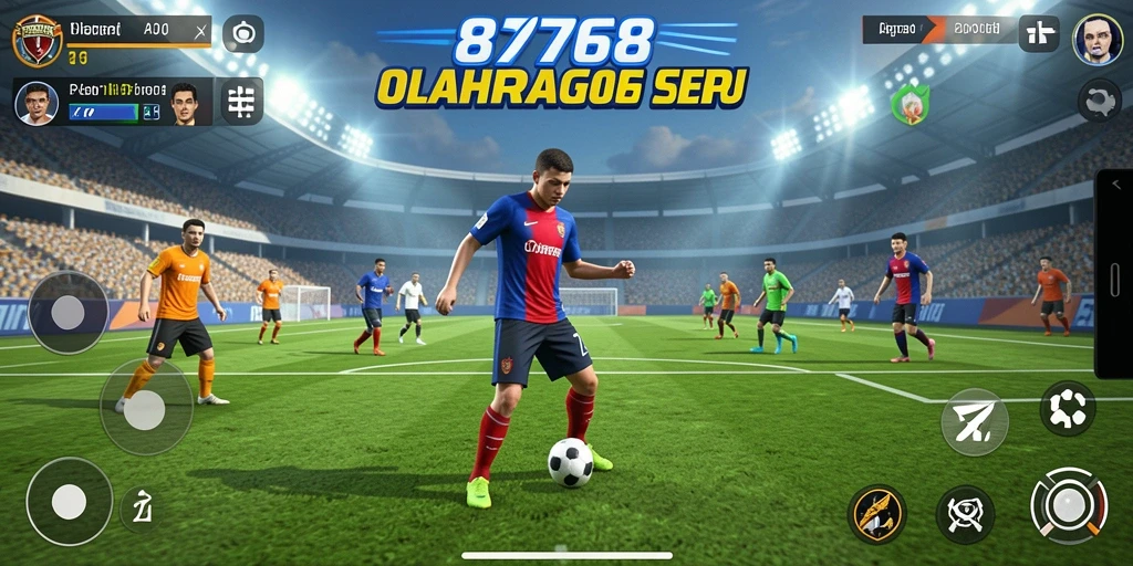 Screenshot gameplay <strong>8768</strong> menampilkan aksi olahraga yang mendebarkan.
