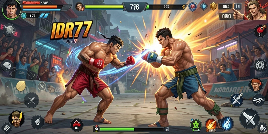 Tangkapan layar gameplay <strong>IDR77</strong> yang menunjukkan aksi pertarungan yang seru.