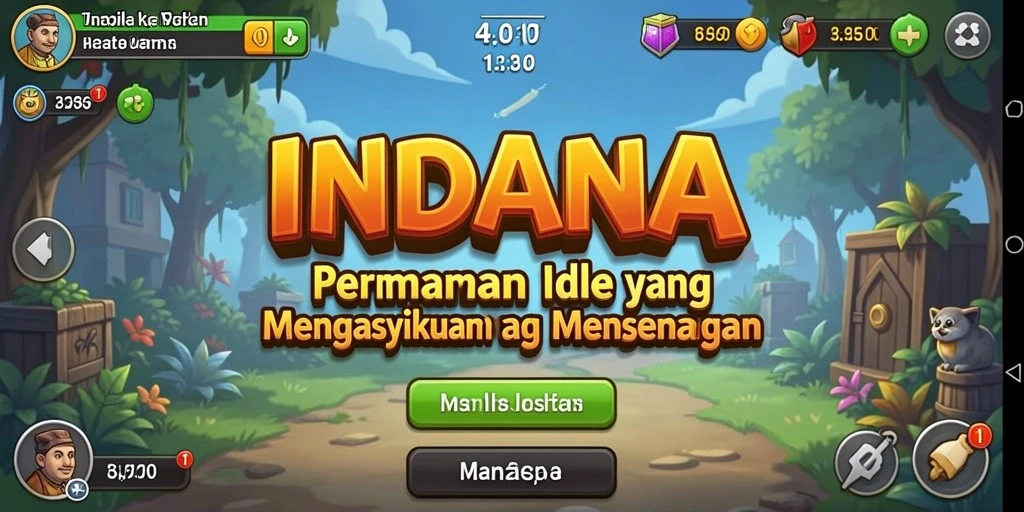 Tampilan menarik dari gameplay INDAAA yang santai.