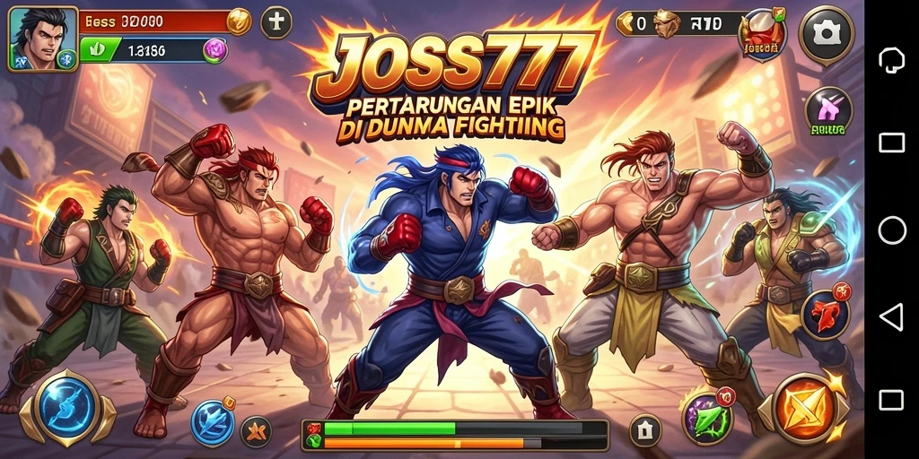 Tampilan seru dari gameplay Fighting di JOSS777.