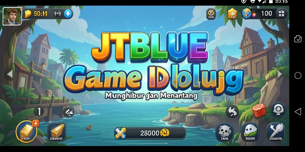 Tampilan utama gameplay JTBLUE yang menarik di dunia Idle.