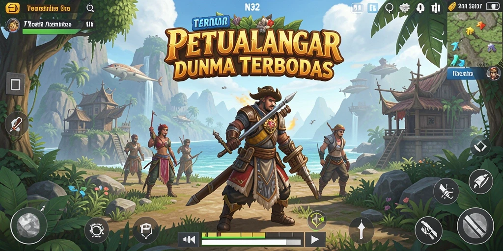 Tampilan gameplay N32 yang menampilkan dunia terbuka yang luas dan interaktif.