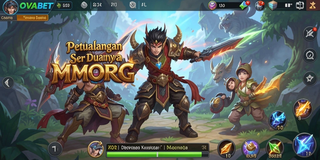 Gameplay <strong>OVABET</strong> yang mendebarkan dalam dunia MMORPG yang luas.