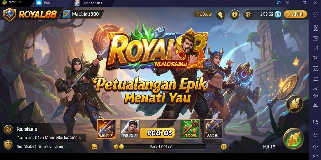 Tangkapan layar gameplay menampilkan momen mendebarkan dalam ROYAL88.