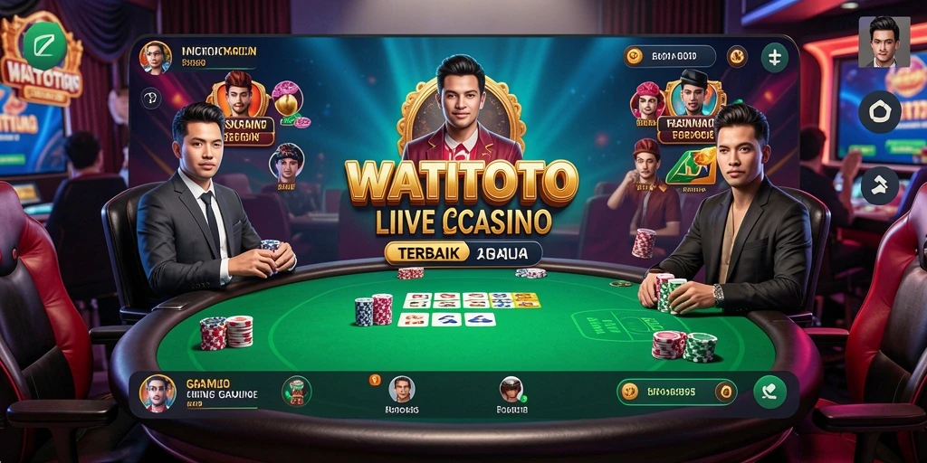 Tampilan menarik gameplay WATITOTO dengan dealer langsung dan interaksi pemain.