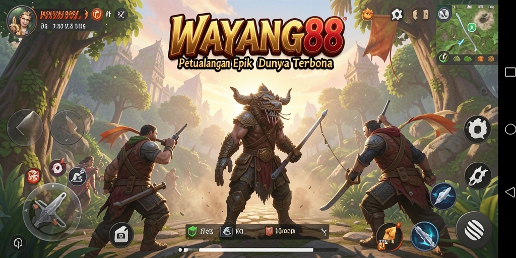 Screenshot menampilkan gameplay terbuka yang menakjubkan di WAYANG88.