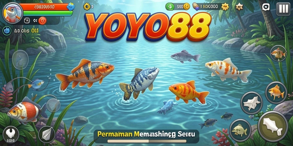 Tampilan screenshot dari gameplay <strong>YOYO88</strong> yang menunjukkan aksi memancing yang seru.