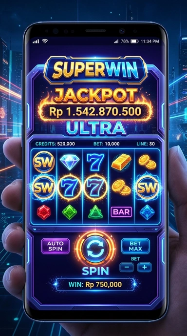 Halaman kategori aplikasi superwin yang terorganisir.
